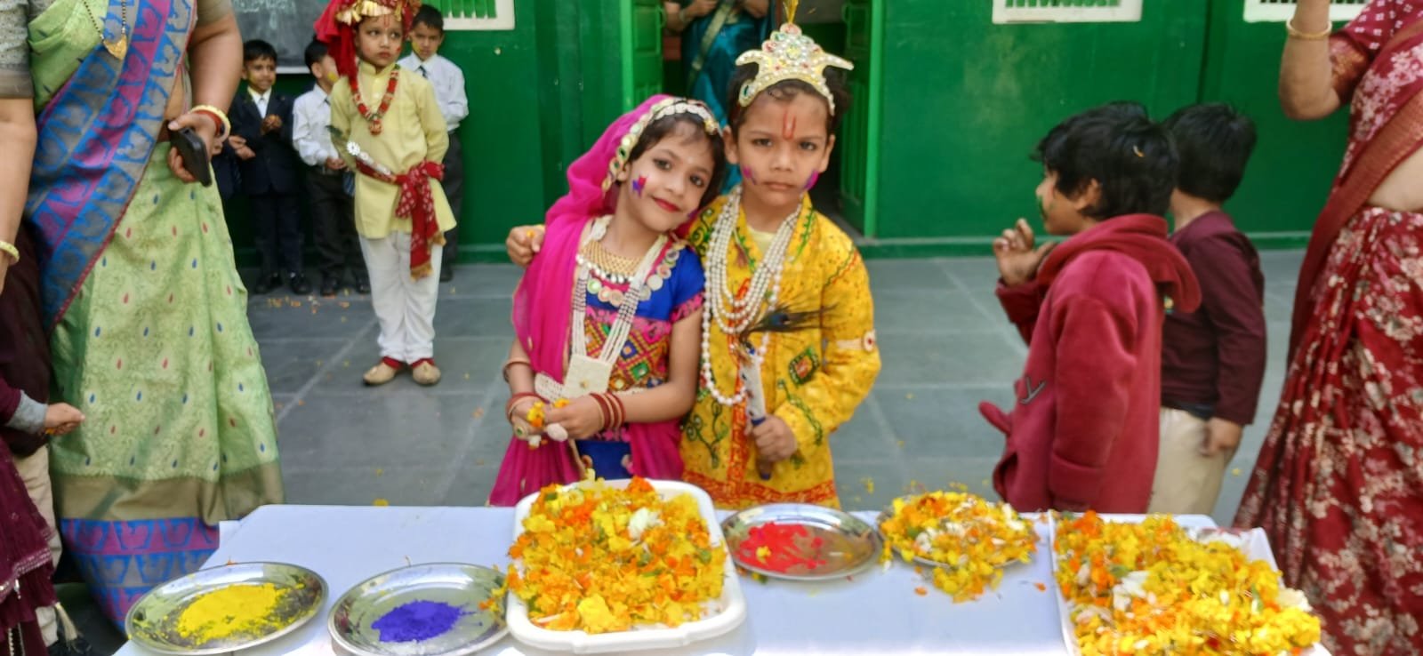 Students during school celebration